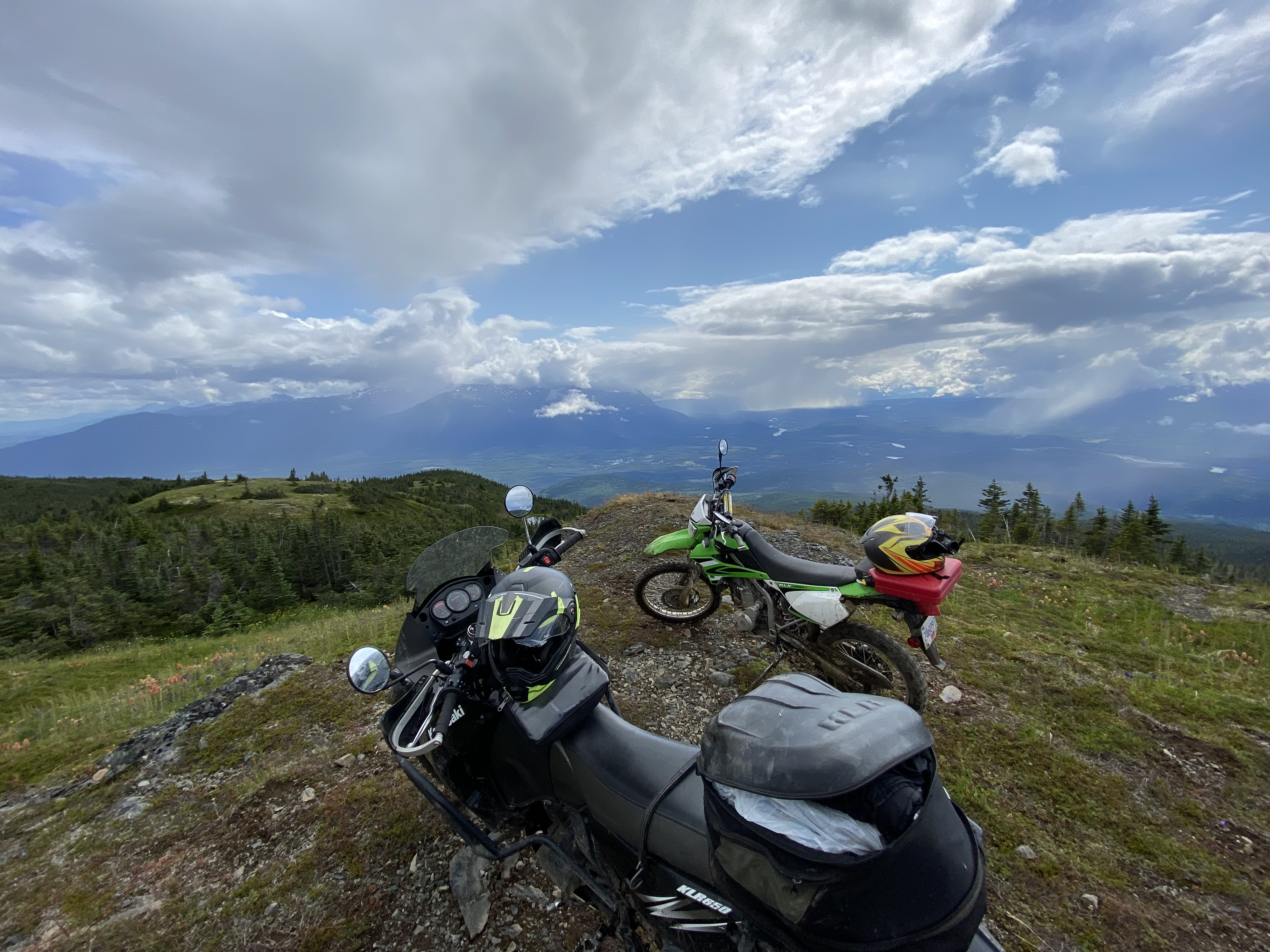 Mountaintop view and KLX250